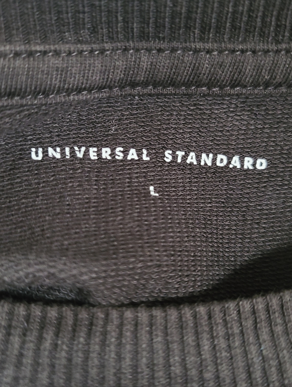 universal standard bree sweatshirt dress black cotton crewneck size L (22/24) - Picture 4 of 7
